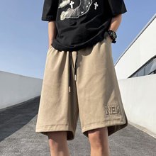 短裤男夏季薄款宽松透气沙滩中裤子男士夏装卫裤运动休闲五分裤男