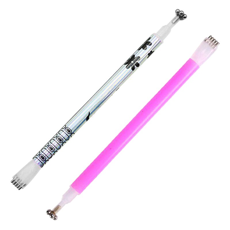 Herramientas de uñas al por mayor pluma de imán de ojo de gato de doble cabeza pluma magnética Plum Blossom marca modelado magnético pluma mágica pluma magnética