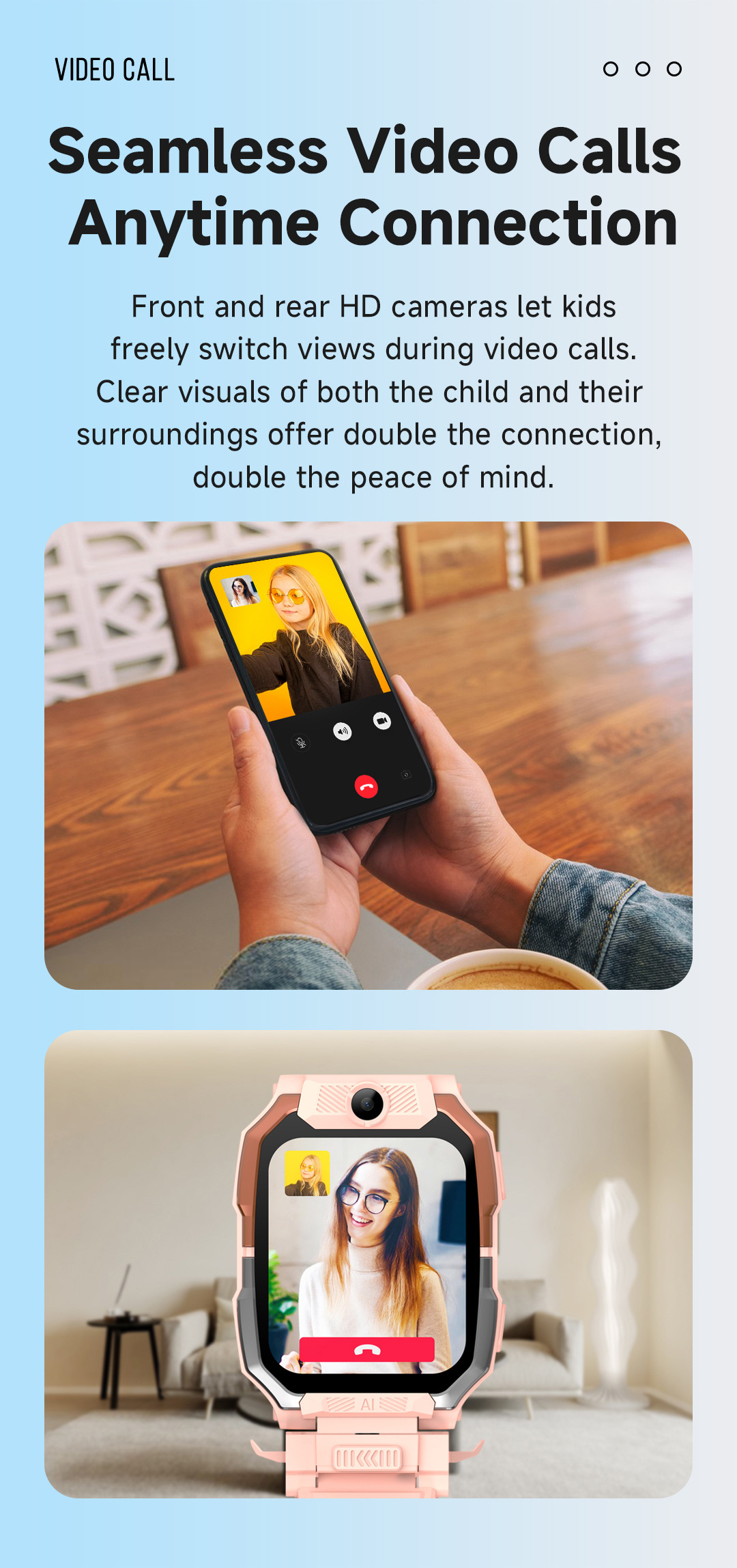 Cross-border smart children's smartwatch gifts for boys and girls, card-inserting video call watch factory direct sales undefined