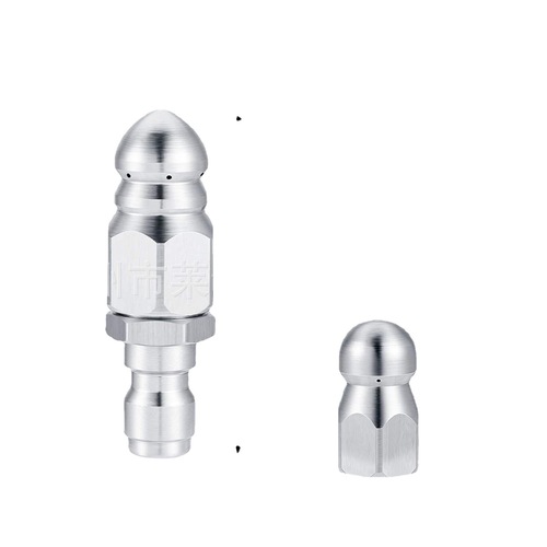 High pressure cleaning machine sewer unblocking nozzle municipal unblocking pipe stainless steel water rat nozzle 5000psi