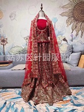 2023回族婚紗印度紗麗服裝女純手工綉巴基斯坦楞哈穆斯林新娘禮服