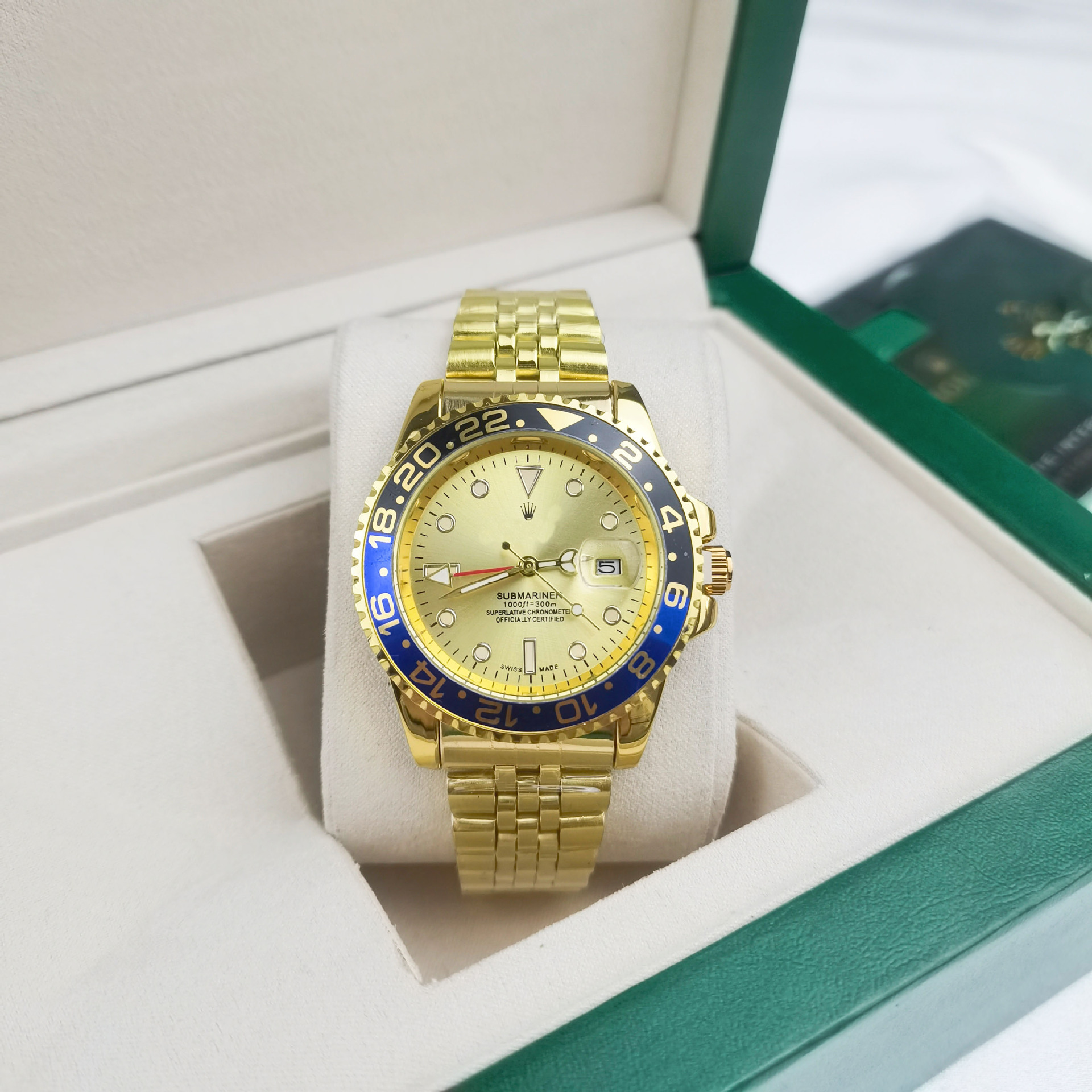 Four-pin coke circle five baht gold black and blue circle gold surface