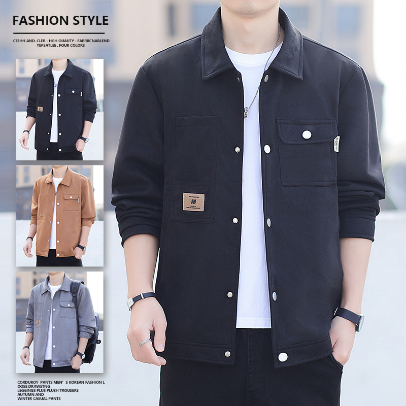 2024 nuevo abrigo de primavera y otoño relajado estilo coreano moda moda hombre guapo ropa de moda chaqueta superior