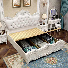 欧式实木床主卧成人双人床1.5米床1.8米床公主床网红床婚床大床