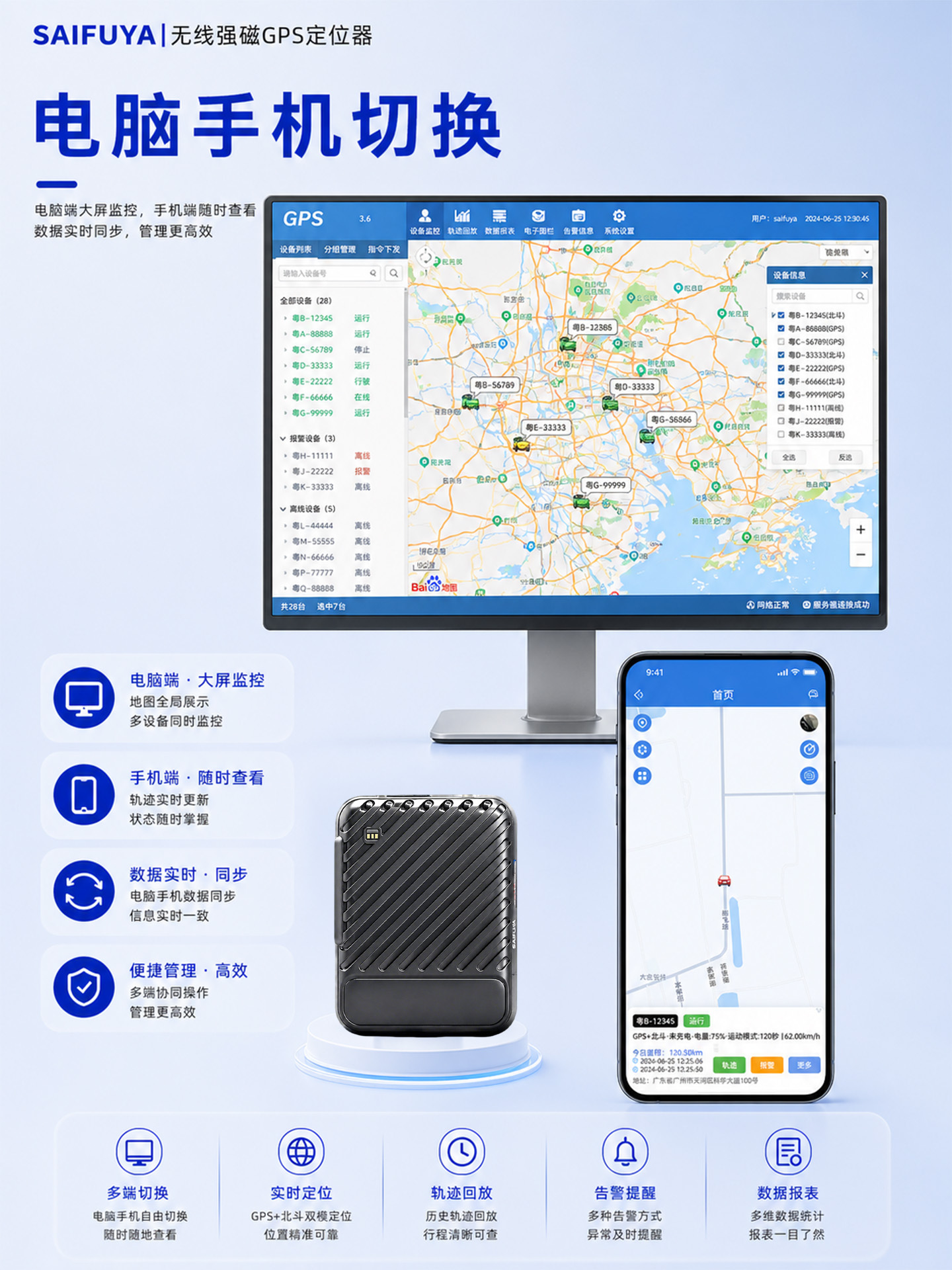 Yunzhixing 4G Wireless Beidou GPS Locator for Overseas Vehicles, Anti-Loss Device for Cars and Motorcycles, Rechargeable, Strong Magnetic Positioning