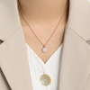 Original design octagonal meteor necklace female S925 diamond inlaid fashion Hamlet comet sung flower necklace