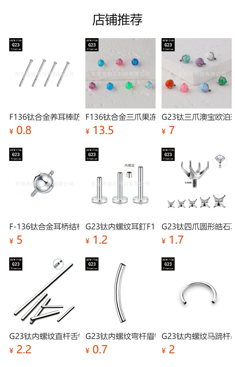 Pointed labret stud close-up product detail