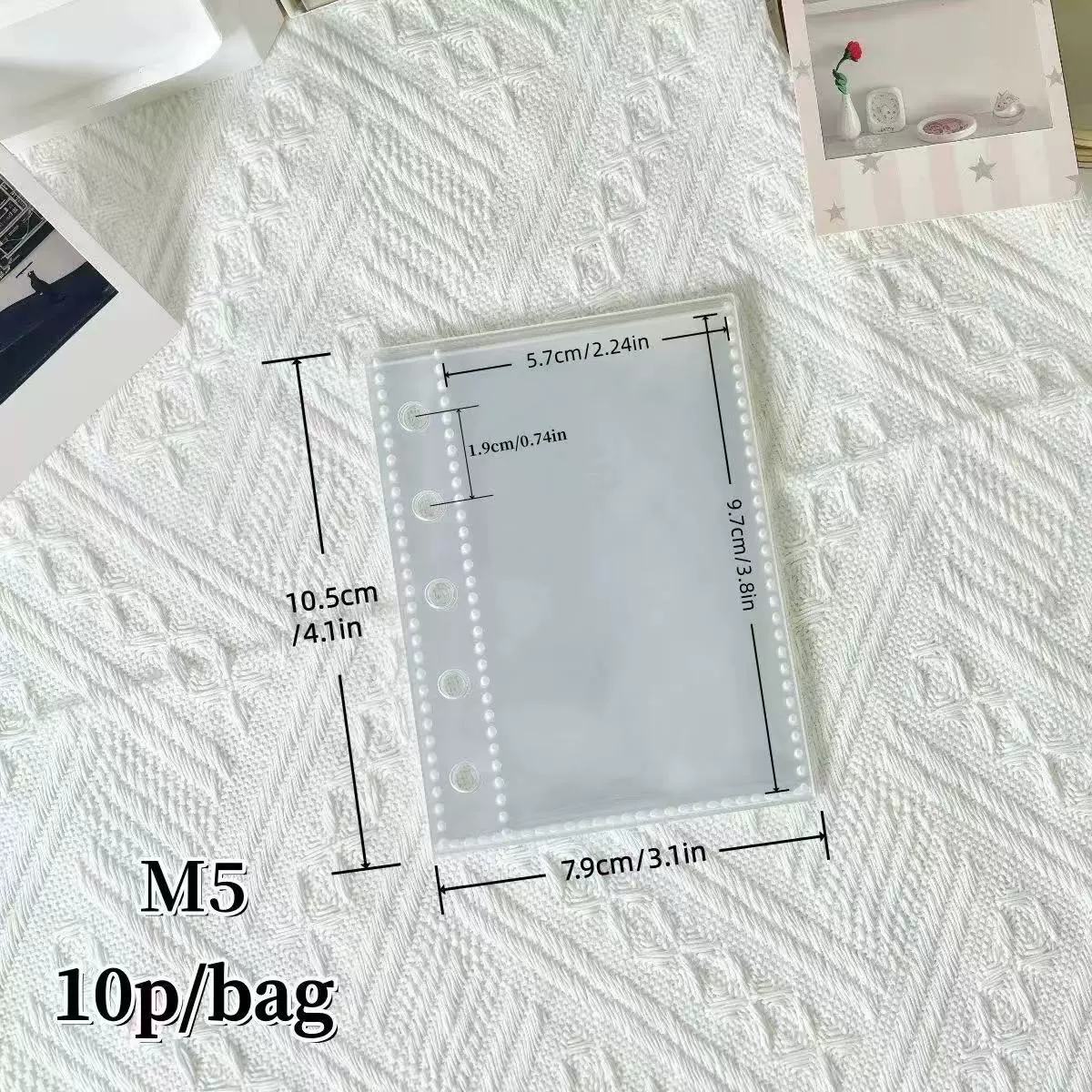 Кремовая клубника ПВХ, карта книга, ноутбук, оторванный лист, 3 дюйма