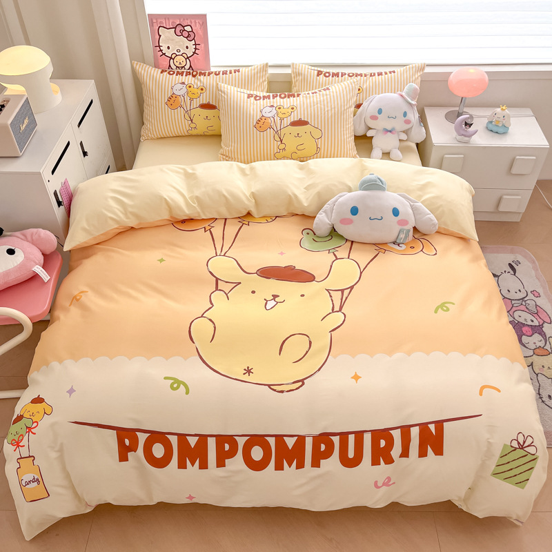 美楽蒂純綿ベッド4点セットのクロミアニメ純綿学生寮3点セットのベッドカバーkt