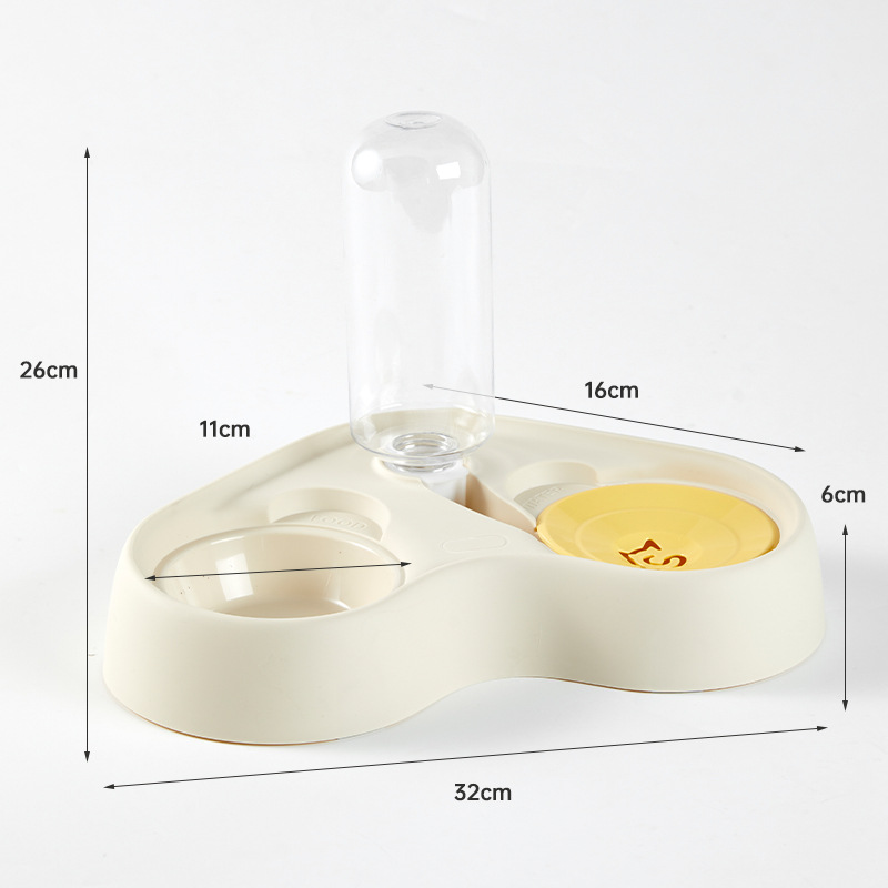 Mascota gato alimentación alimentador de agua automático de recarga de agua de gato tazón de agua anti-Golpe de arroz tazón de cuello de protección tazón de gato doble tazón