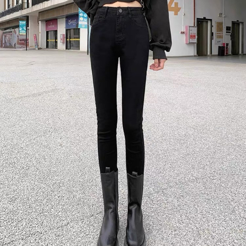 女性用ストレートジーンズ2025新作夏スリムフィットハイモップパンツ大きいサイズハイウエスト肉をカバーするワイドレッグパンツ|undefined