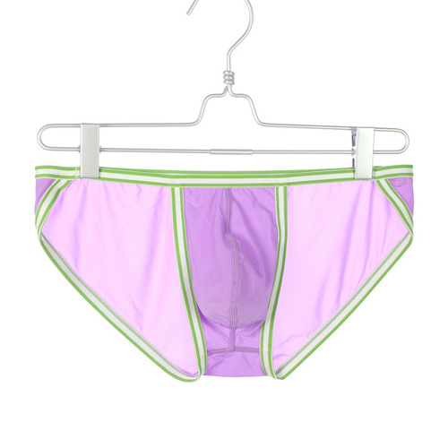 Manufacturer wholesale ice silk breathable men's underwear youth sexy U convex large size sports low waist high fork pants Amazon