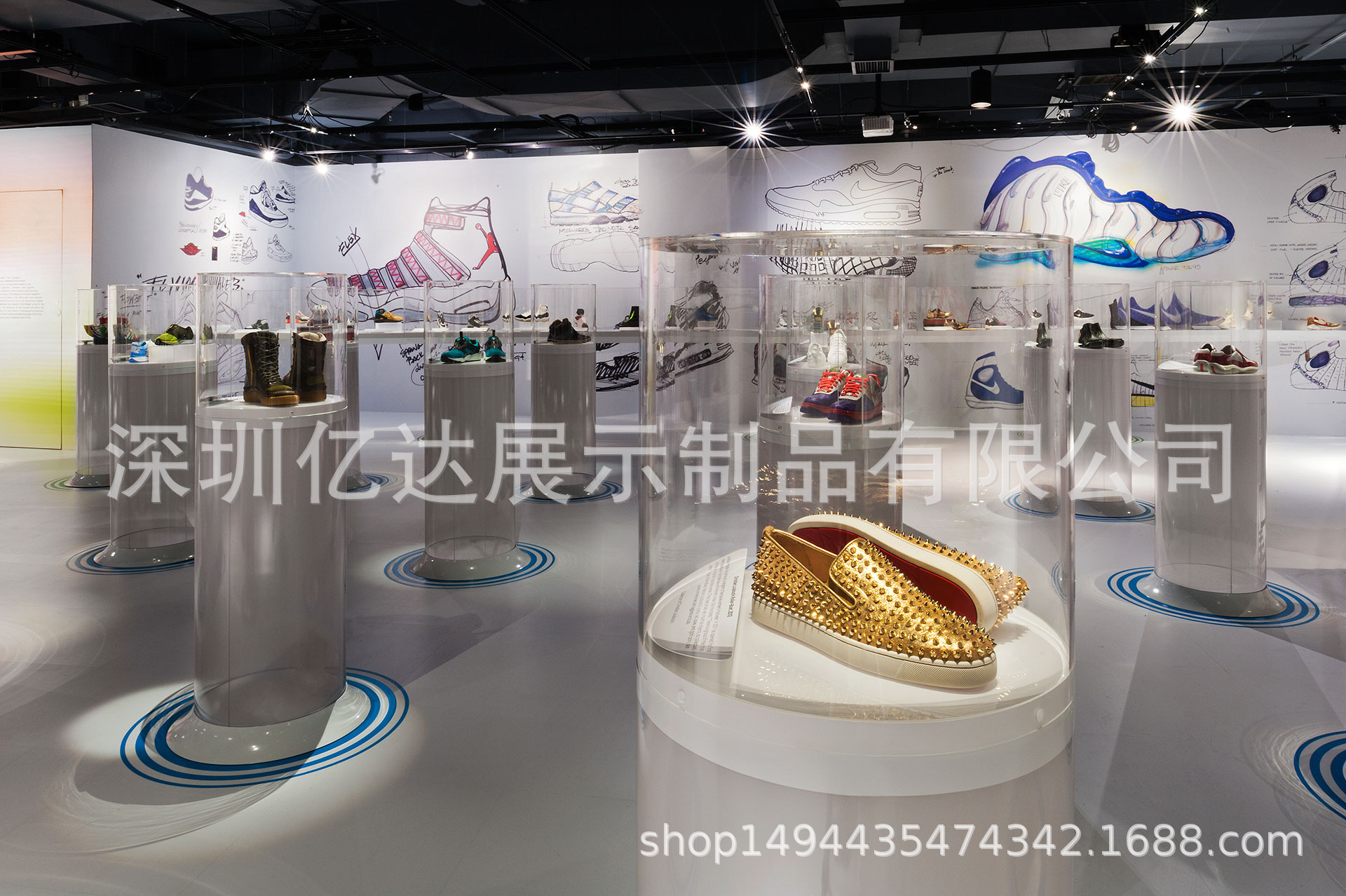 透明亚克力展览柜陈列柜罩子博物馆珠宝柜防尘展示罩科技馆展示