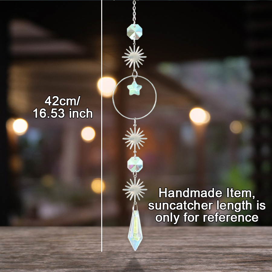Silver Crystal Wind Chimes Image 1