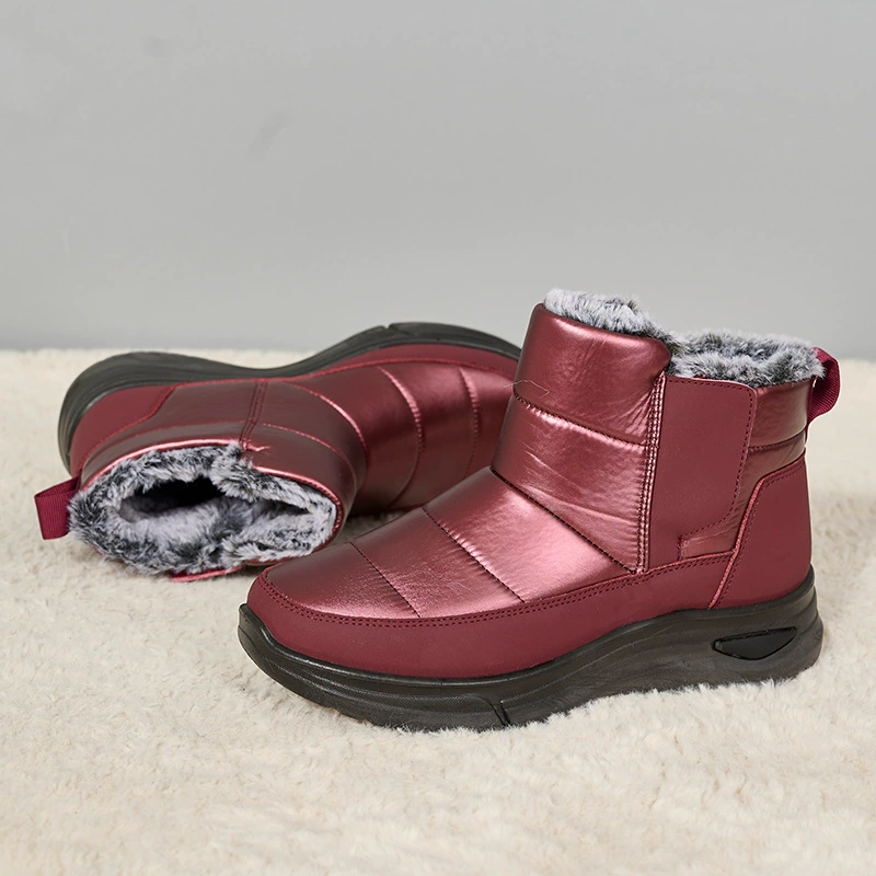 Winter keep warm fleece boots with down, shoes for leisure for mother