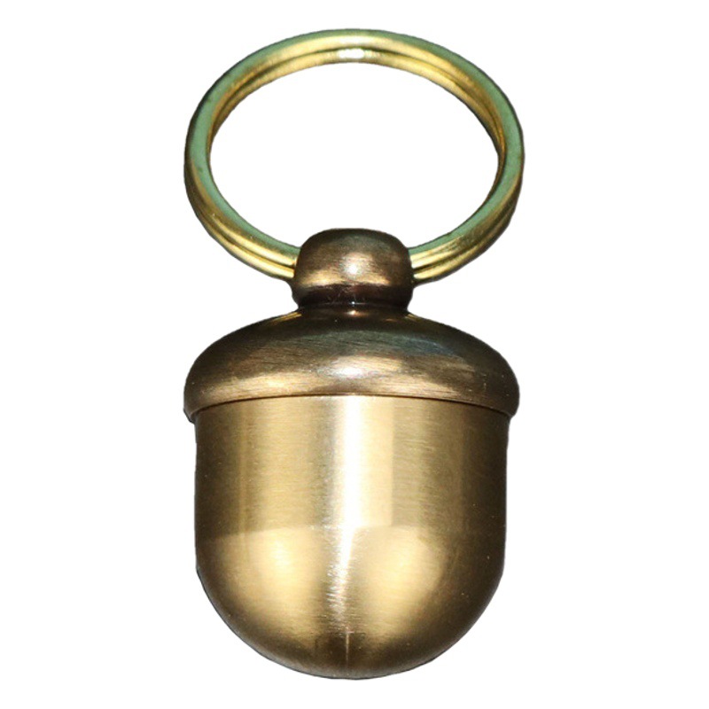 Creativo latón ACORN pequeña botella de medicina al aire libre a prueba de humedad portátil impermeable almacén de primeros auxilios una semana pequeña caja de medicina almacén sellado