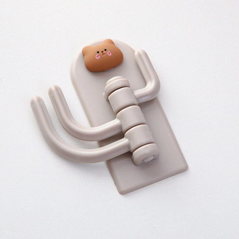 Cute cartoon three -hook hook Student dormitory wall without trace avoidance sticking hook wall door behind the key hook