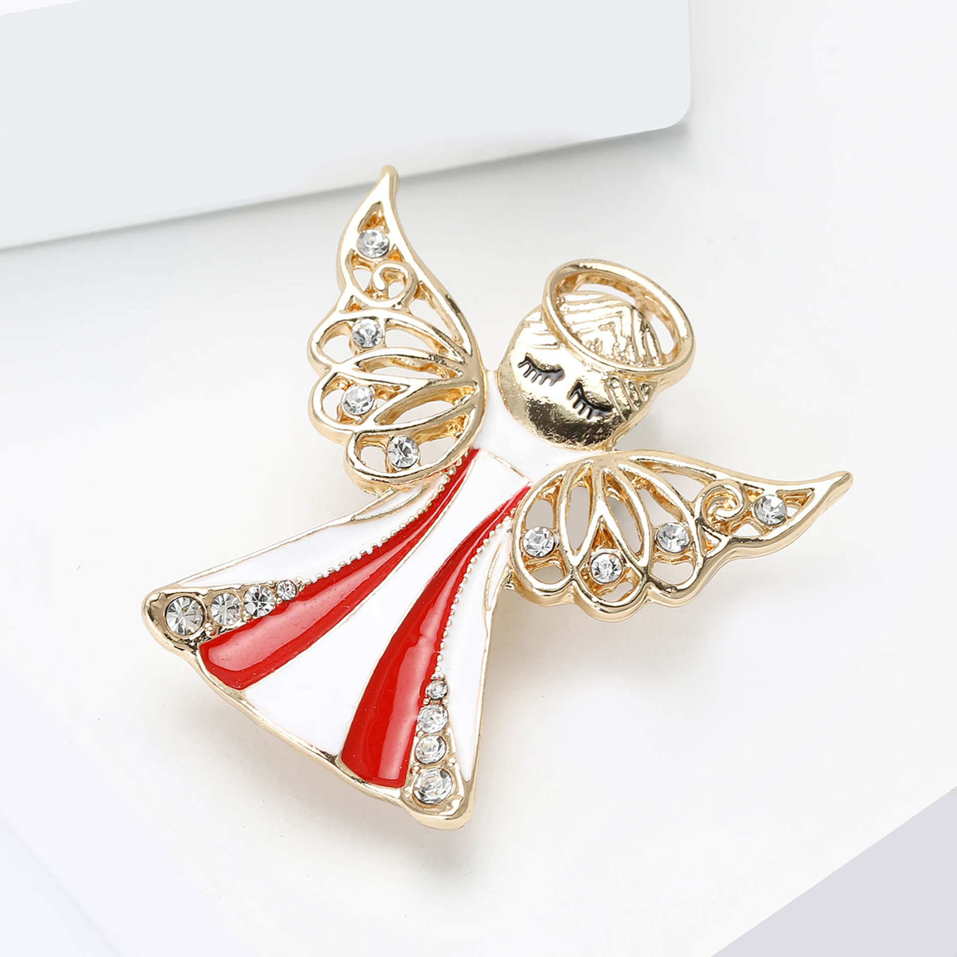 European and American Simple Alloy Enamel Angel Brooch Creative Personalized Clothing Pin Accessories Manufacturer Wholesale