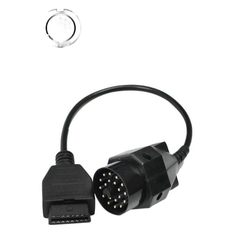 Адаптер OBD OBD II подходит для конвертера автомобильного кабеля с 20-контактным разъемом BMW на 16-контактный разъем OBD2.