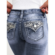 V 44764 Embroidered stretch skinny pants ���嵯��С�ſ�