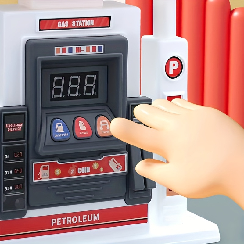 Amazon venta caliente juguetes caseros para niños al por mayor granular simulación de gasolinera coche de policía juego de juguetes para niños