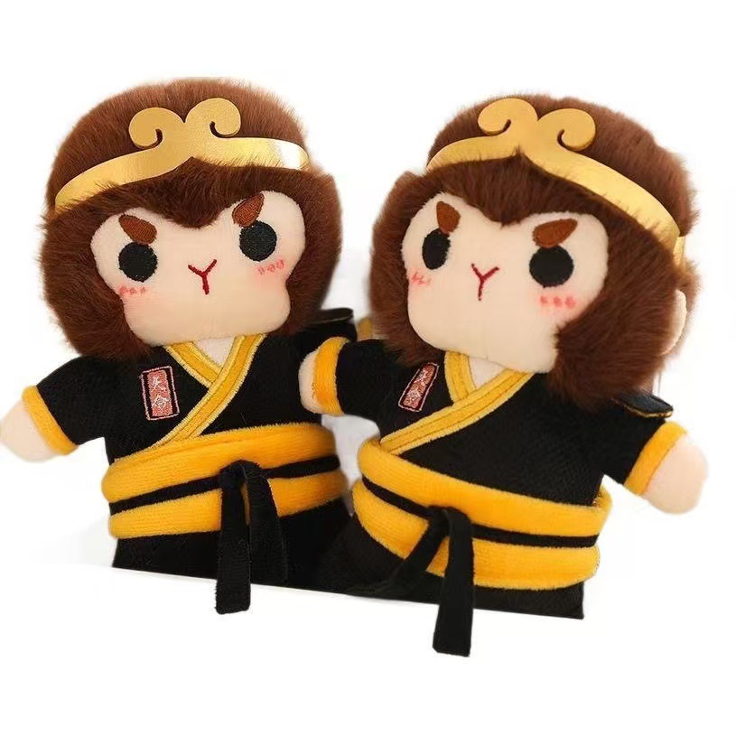 Caricatura encantadora muñeca negra Goku juguetes de peluche viaje al oeste muñeca monkey regalo de vacaciones almohada para niños