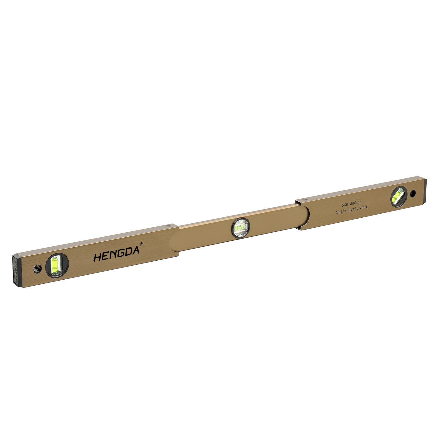 93S厂家供应香槟色品质好，可伸缩的铝合金水平尺，可以批量生产