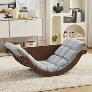 Banana Boat Lazy Rocking Chair Integrated Dual-purpose Multifunctional Moon Rocking Chair Living Room Bedroom Balcony Recliner Pilates