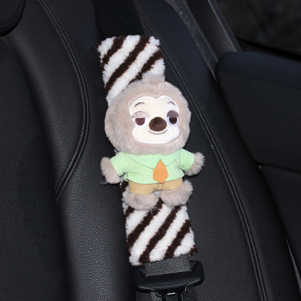 Protector de Peluche para Cinturón de Auto de Pluma Artificial, Decorativo image 7