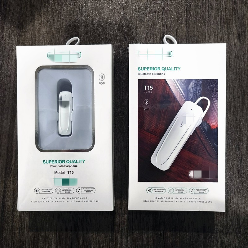 T15 Bluetooth headset single ear wireless Bluetooth headset business model Bluetooth in stock exquisite packaging suitable for mobile phones