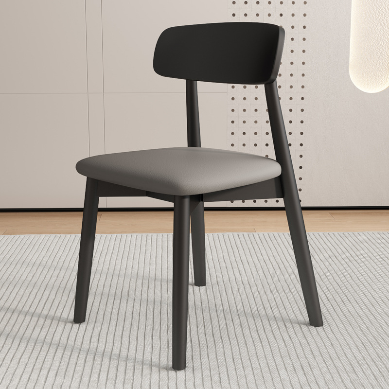 Silla de comedor de madera sólida, silla de comedor de madera nórdica, silla de comedor, silla de respaldo, silla de ganoderma lucidum