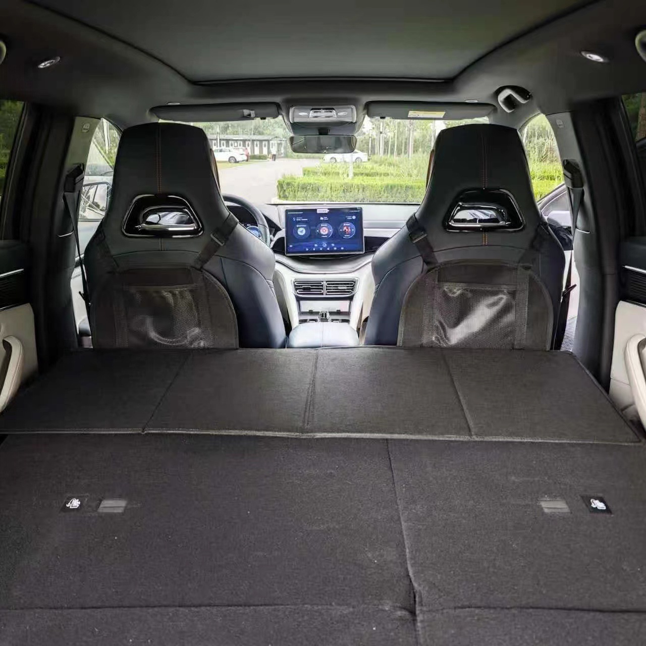 Car Camping Bed Suv Rear Seat Sleeping Pad Foldable Extended Trunk Sleeping Mattress No Inflation Needed