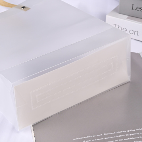 Transparent handbag wedding gift bag PP plastic gift bag frosted gift bag advertising bag