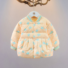 童裝女童冬季棉服上衣1-2-3歲女寶寶薄棉衣服冬裝嬰兒冬天外出服
