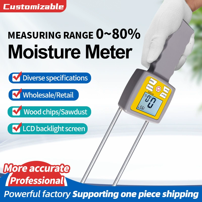 Измеритель влажности древесных опилок, тестер влажности древесных волокон, опилок, бамбука, древесной пыли, скорлупы арахиса, высокоточный