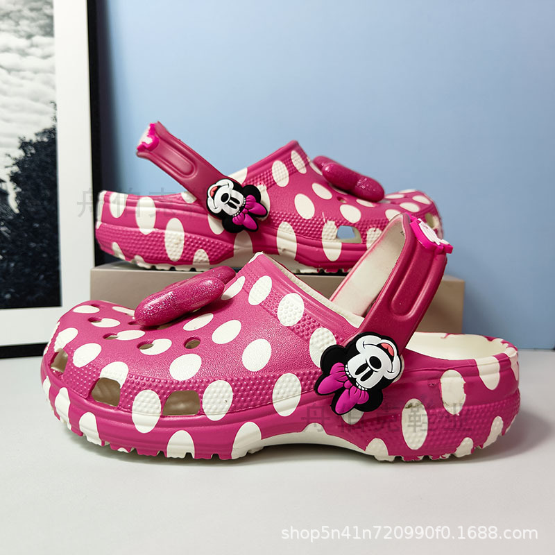 Cross New Model Minnie Third Generation Kidsren's Clogs Summer Girls' Family Closed-Toe Non-Slip Beach Sandals Cross New Model Minnie Third Generation Kidsren's Clogs Summer Girls' Family Closed-Toe Non-Slip Beach Sandals