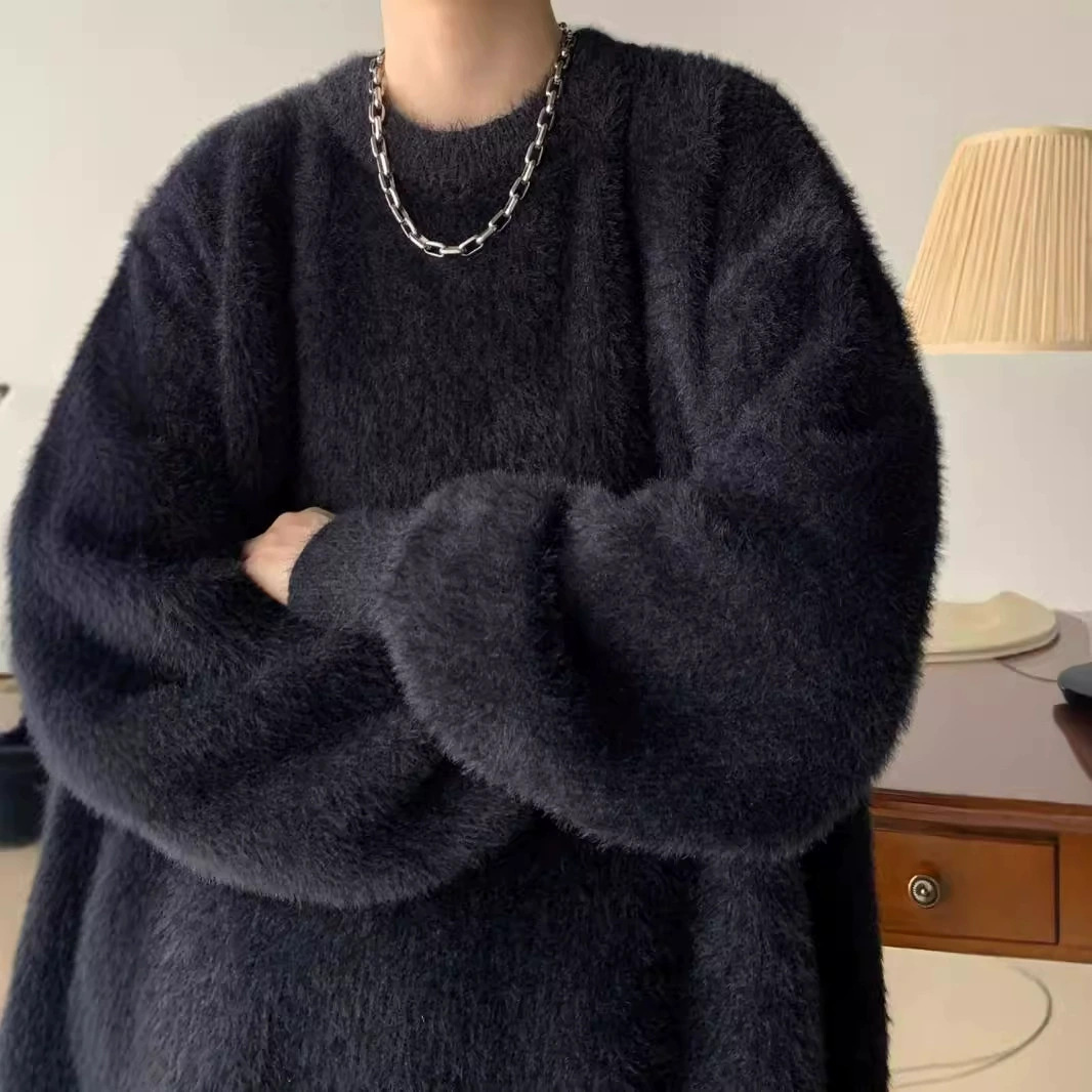 Махер свитер мужской осенний и зимний высокий вкус красивый толстый свитер с круглым вырезом