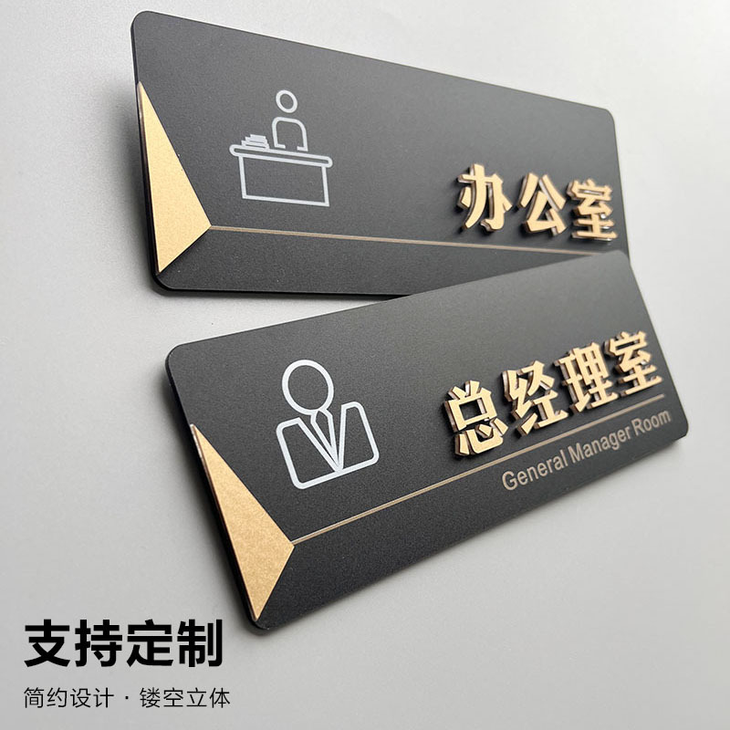 亚克力总经理室财务部董事长办公室禁止吸烟茶水间标识科室牌制作