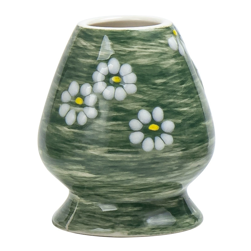 Держатель венчика для чая Matcha Whisk Stand (Tea Lion) керамический держатель для чая Чашэн, рисунок цветка сакуры, 5.3×6.8 см