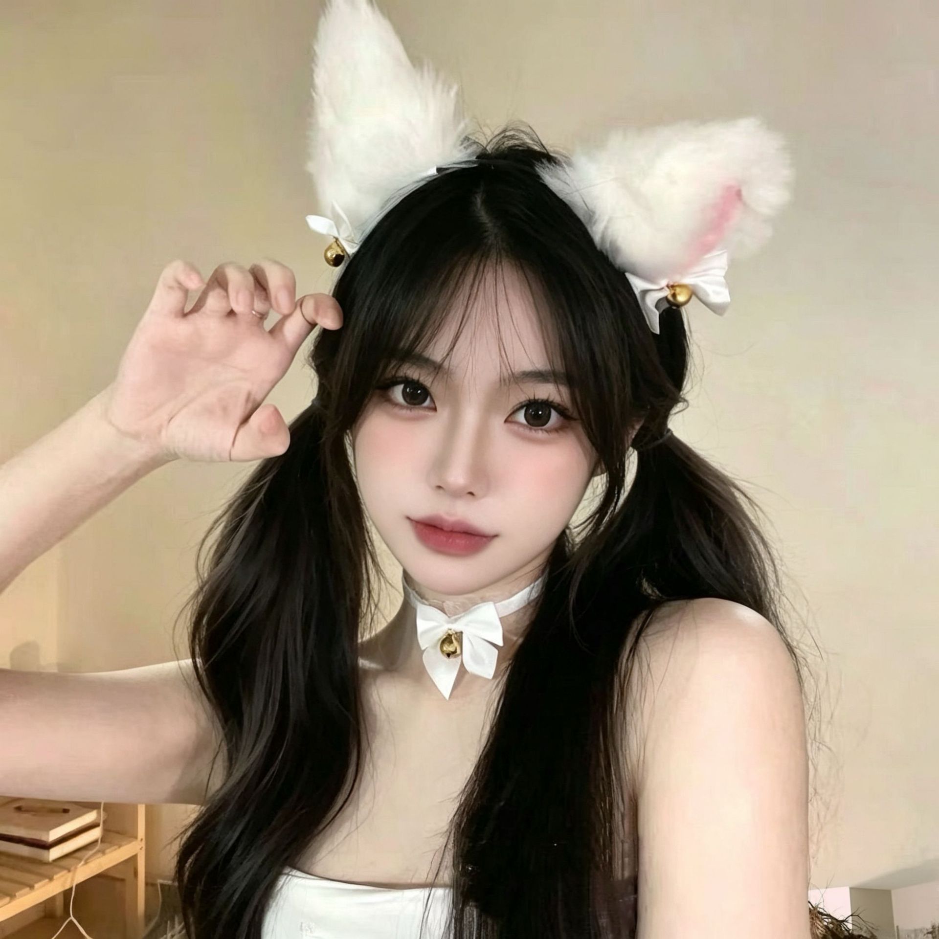 (カチューシャ + 首輪) 猫耳鈴カチューシャ女小野にゃんこさんのカチューシャが新年を迎えます。