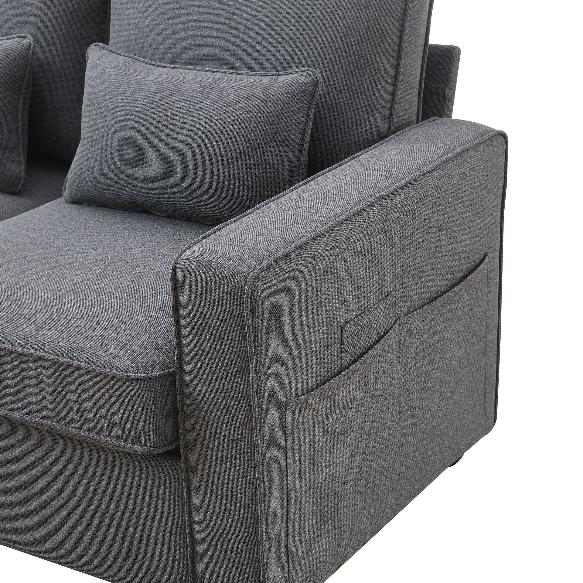 Sofá cama multifuncional de madera sólida plegable de almacenamiento de doble propósito pequeño tipo sala de estar desmontable sofá cama doble simple
