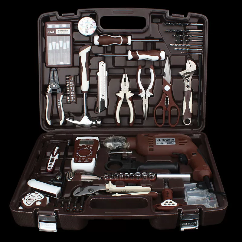 Tools set, professional universal electric drill, full set