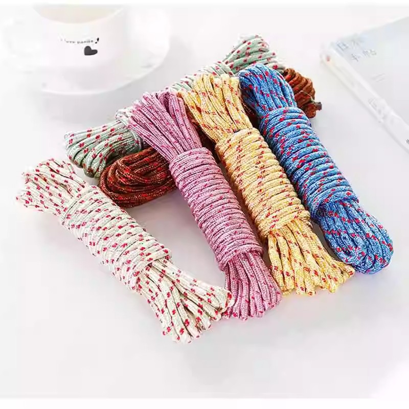 [Envío gratuito a Xinjiang y Tíbet] Tendedero antideslizante grueso, tendedero exterior resistente al viento, cuerda de nailon resistente al desgaste para el hogar image 3