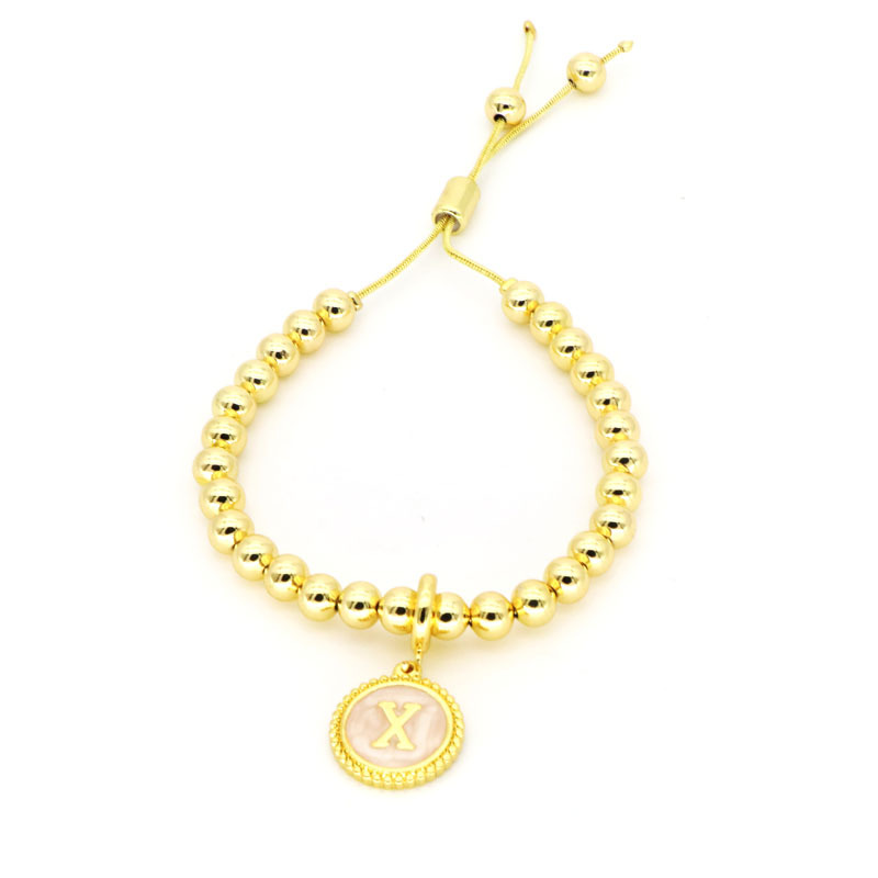 16g Weight Copper Pendant Material Bracelets Classification Copper Chain Material 1 Piece Quantity Daily Occasion Copper Material Letter Pattern Women's Gender Simple Style Style Copper Letter Bracelets 6