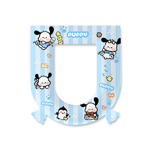 Cartoon new waterproof toilet seat internet celebrity washable large U-shaped toilet seat for all seasons household paste eva