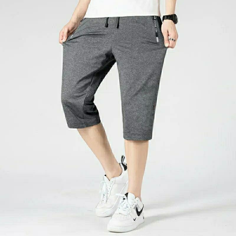 Men's Summer Loose Casual Beach Cropped Pants Thin Plus Size Men's Sports Pants Trendy Large Shorts