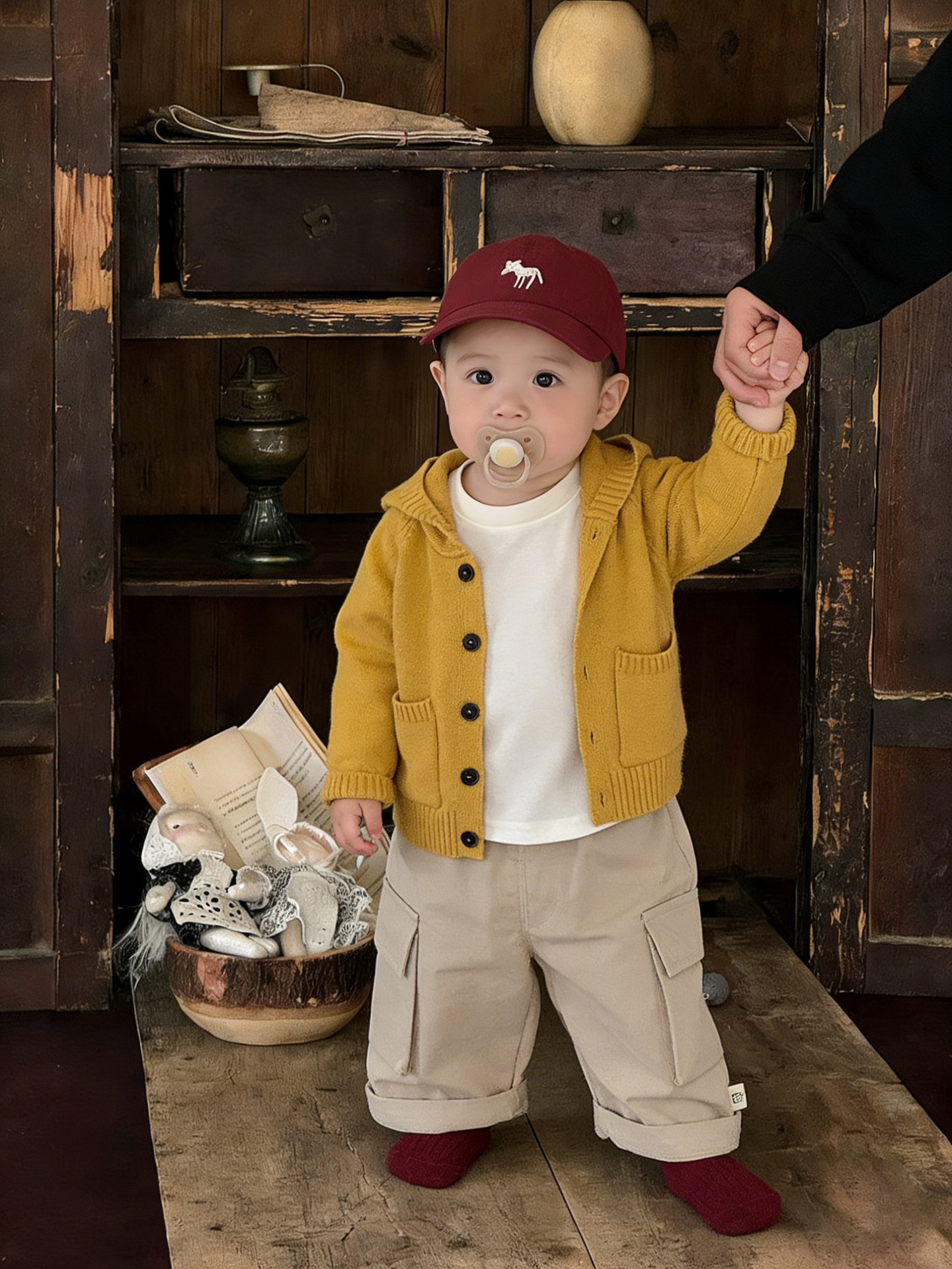 Primavera coreana suéter infantil primavera guapo bebé ropa de moda con capuz de punto cardigan suéter