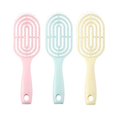 Factory Direct Supply Women's Shunfa Hairbrush Long Hair Wavy Hair Cushion Comb Cute Macaron Bone-shaped Hollow Comb Wide Comb