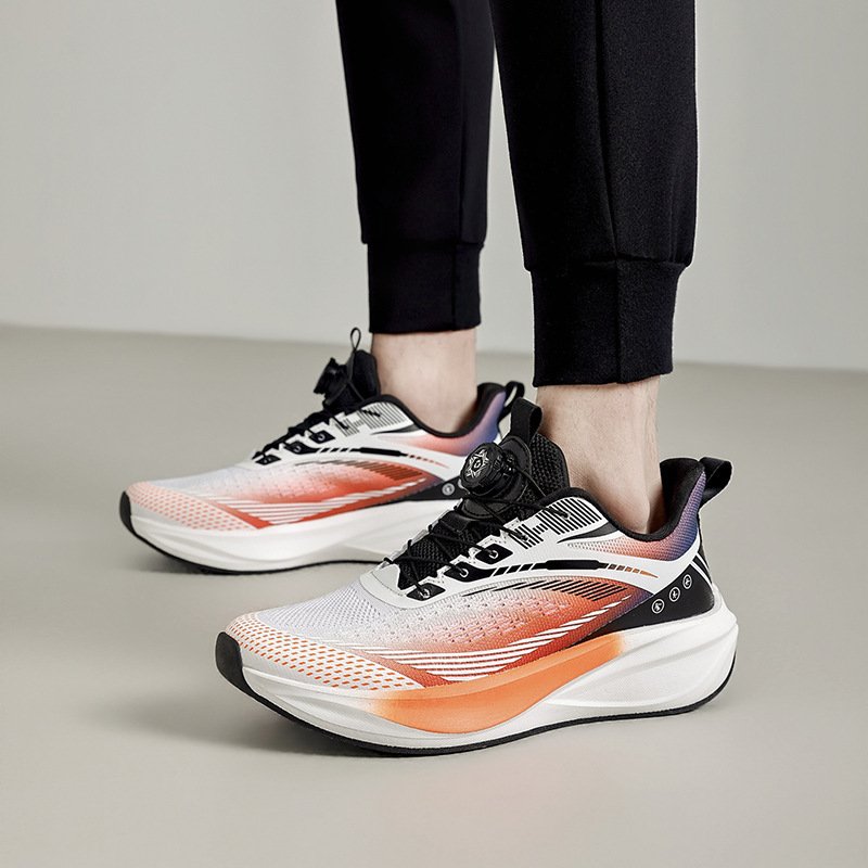 2026 New Four-Season Model Youth Mesh Breathable Lightweight Casual Rotating Buckle Soft-Soled Running Shoes Sports Trendy Shoes for Men