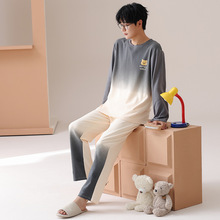 【纯棉】男士睡衣春秋冬款长袖青少年卡通家居服圆领高档两件套装